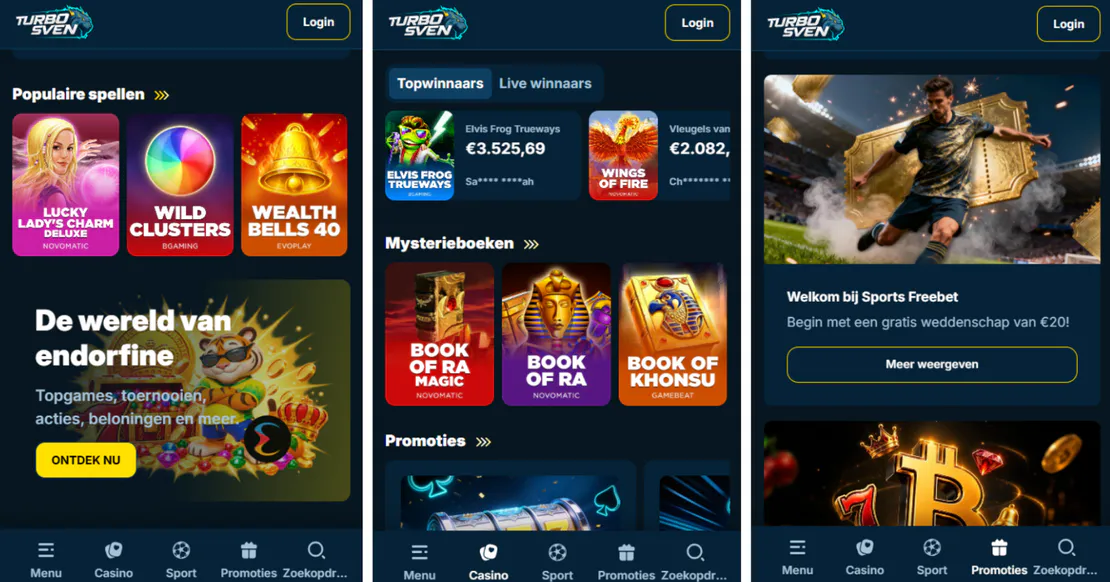 turbosven casino mobiele versie